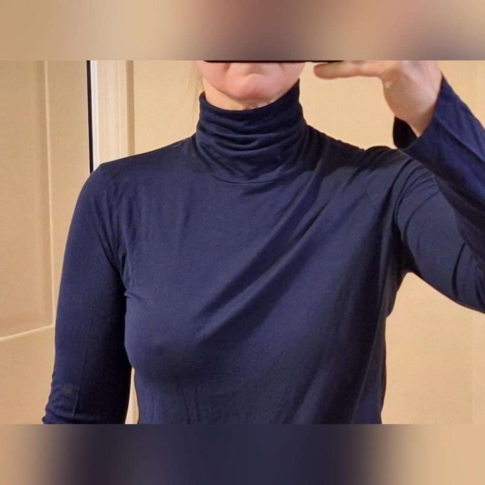 3 DOTS | Navy Blue Turtleneck